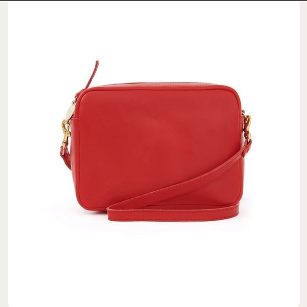 Clare v cherry red midi sac